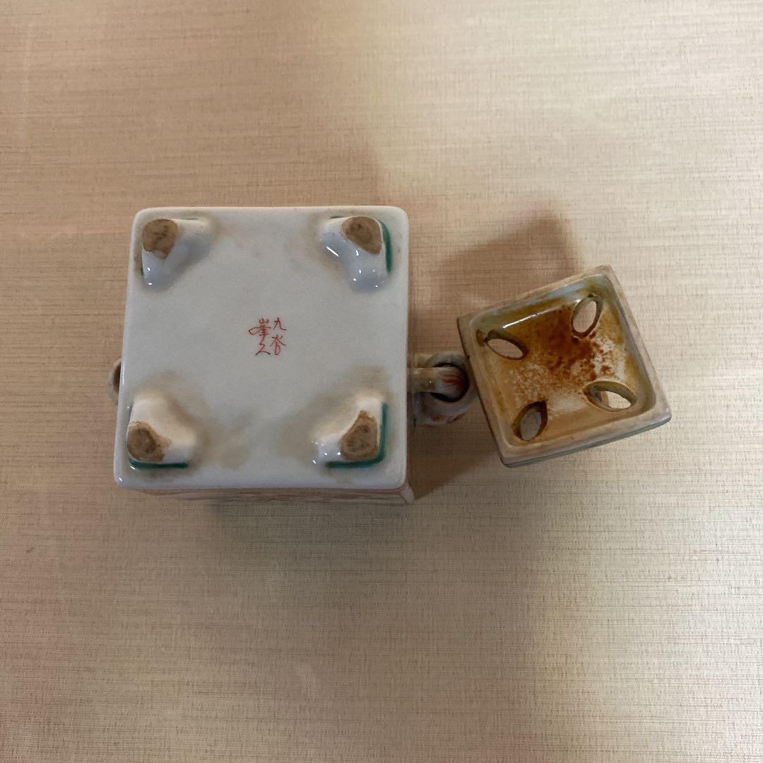 赤絵獅子香爐　　N o20