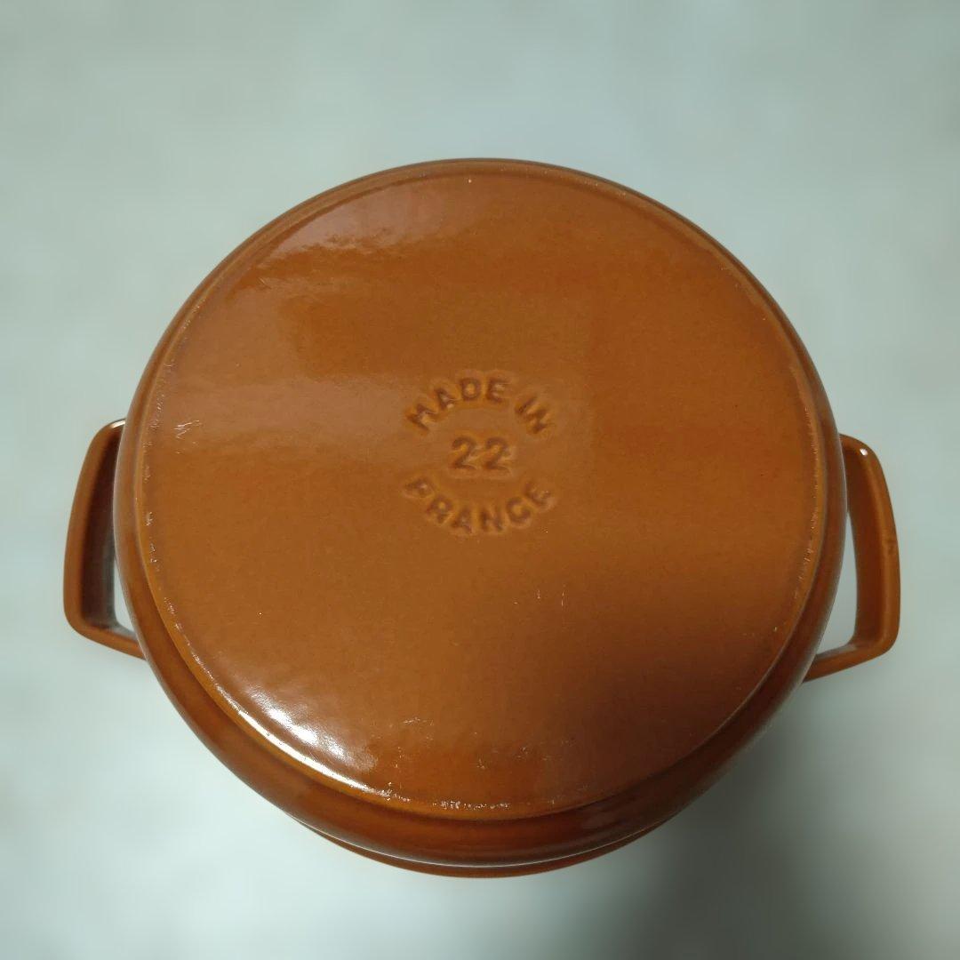 STAUB 両手鍋 オレンジ 22cm