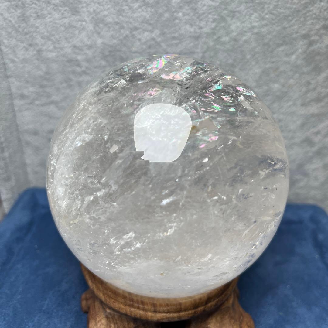 ご予約水晶スフィア　直径92mm 虹ギラギラ　30%off❣️