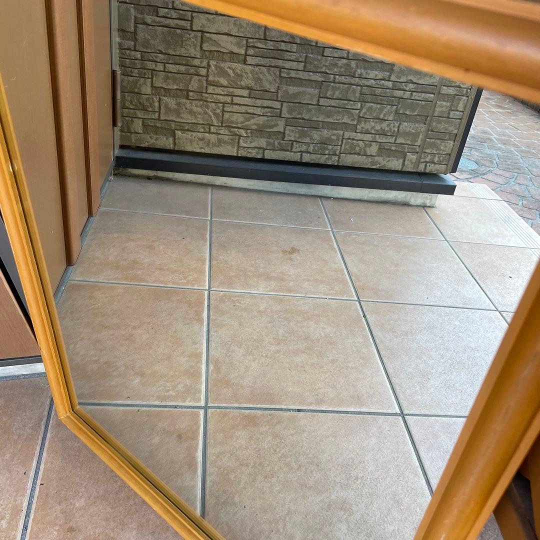 デンマーク製　1960's　ヴィンテージ　北欧　モダン　チーク　無垢 ミラー　A