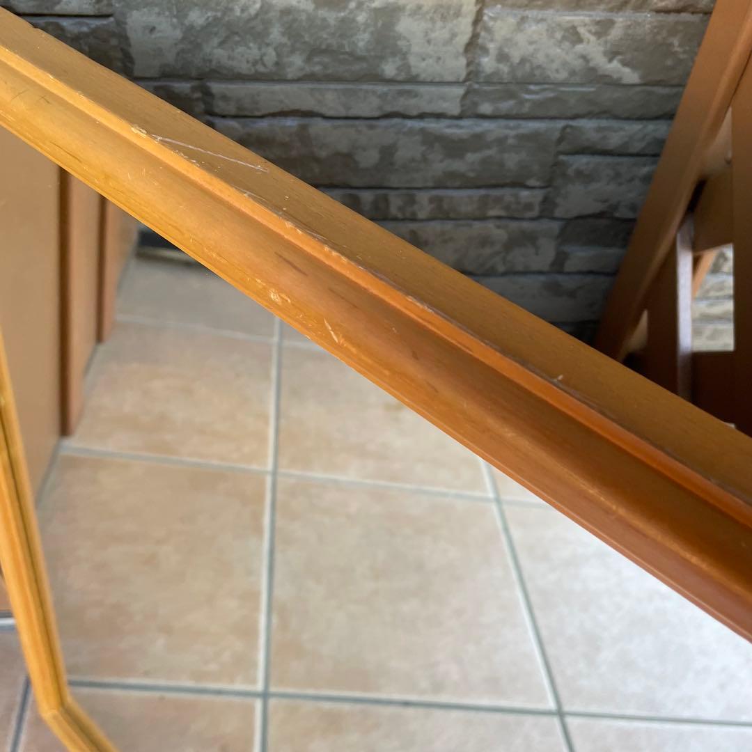 デンマーク製　1960's　ヴィンテージ　北欧　モダン　チーク　無垢 ミラー　A