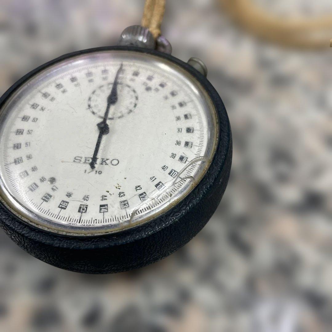 E*1様 SEIKO セイコー ストップウォッチ 1/10 レトロ ヴィンテージ