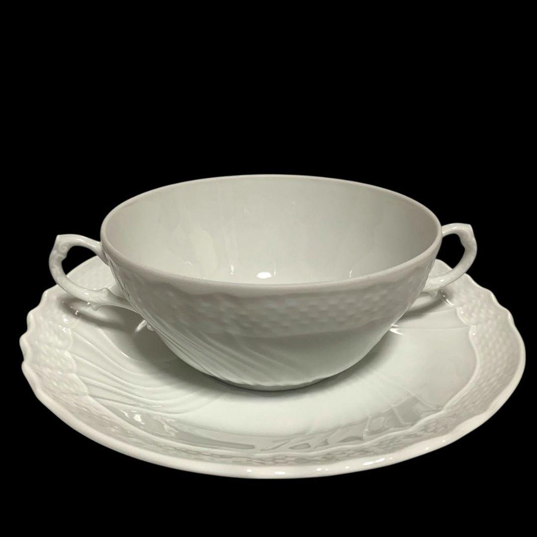 リチャードジノリ ベッキオホワイト スープカップ 皿 4客セット