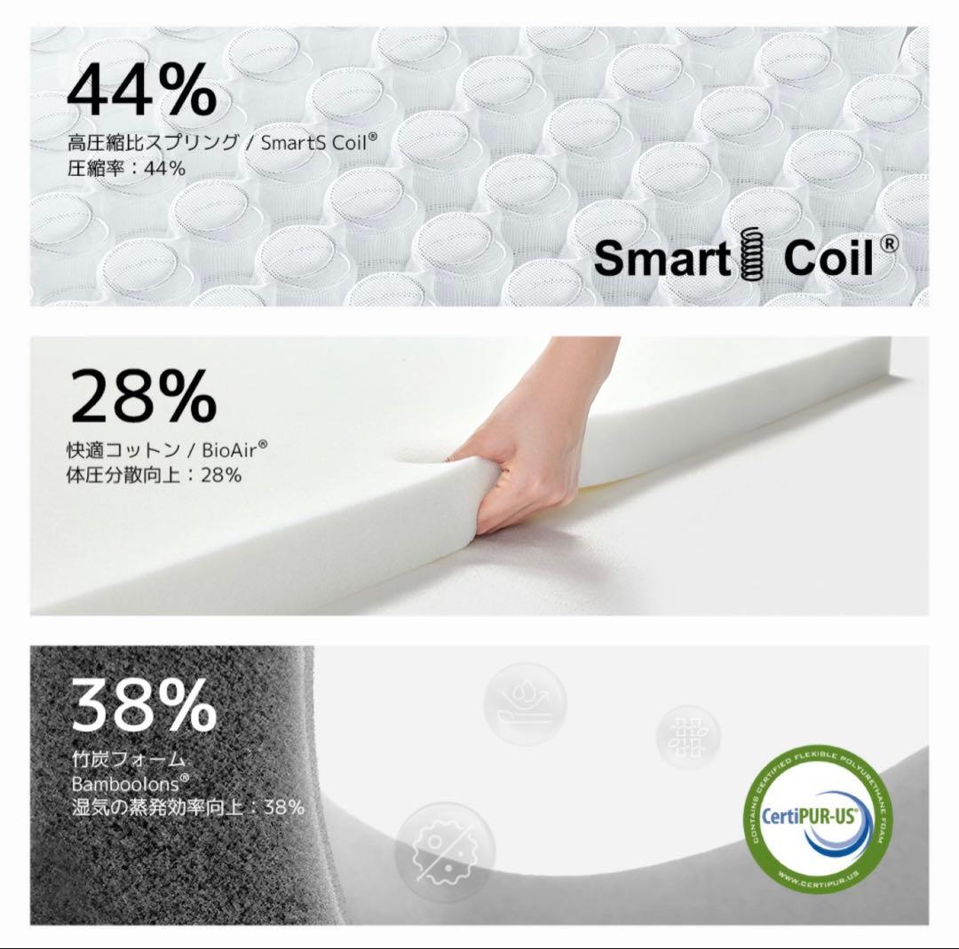 にかさま専用♡Novillマットレスセミダブル硬め圧縮梱120×195×22cm