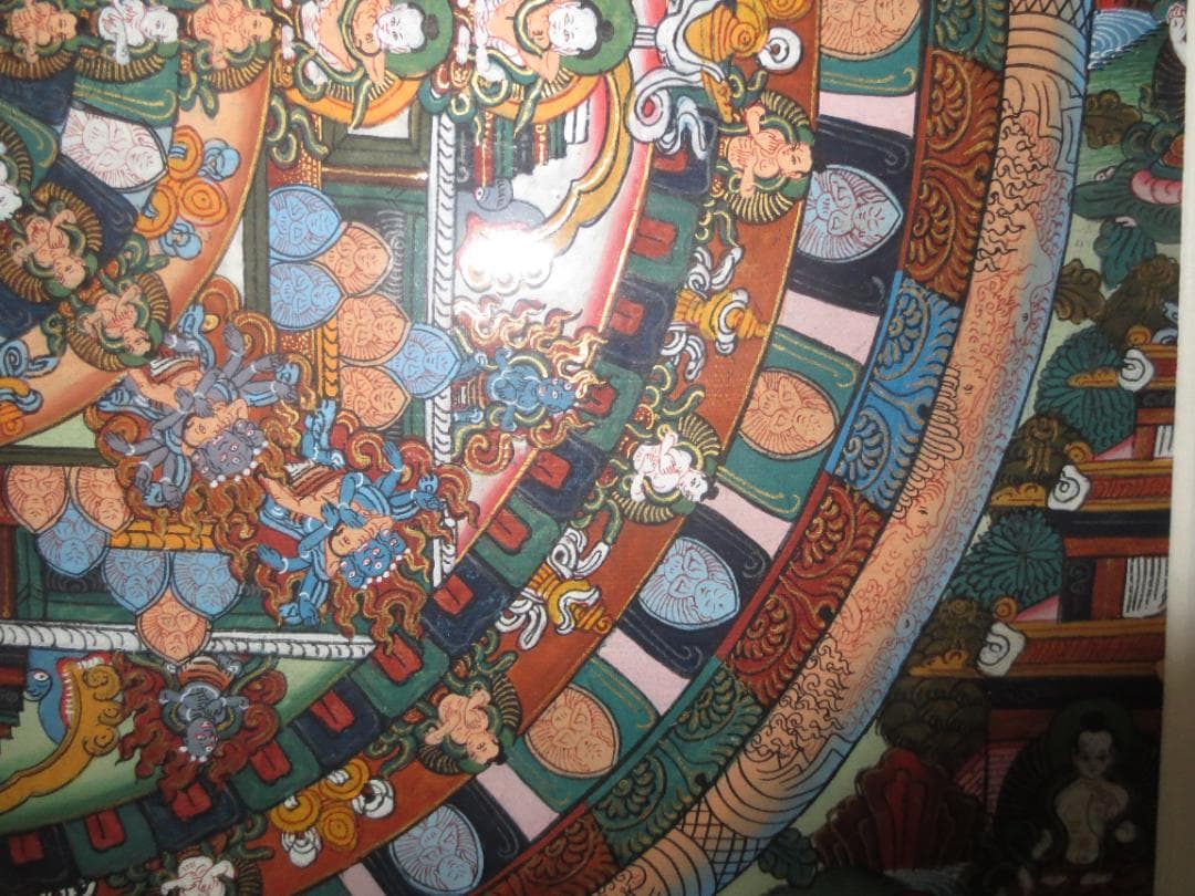 【チベット密教・綿布仏画・仏教美術・仏教絵画】手書き/手描き