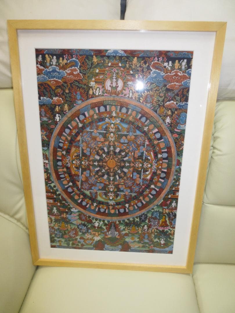 【チベット密教・綿布仏画・仏教美術・仏教絵画】手書き/手描き