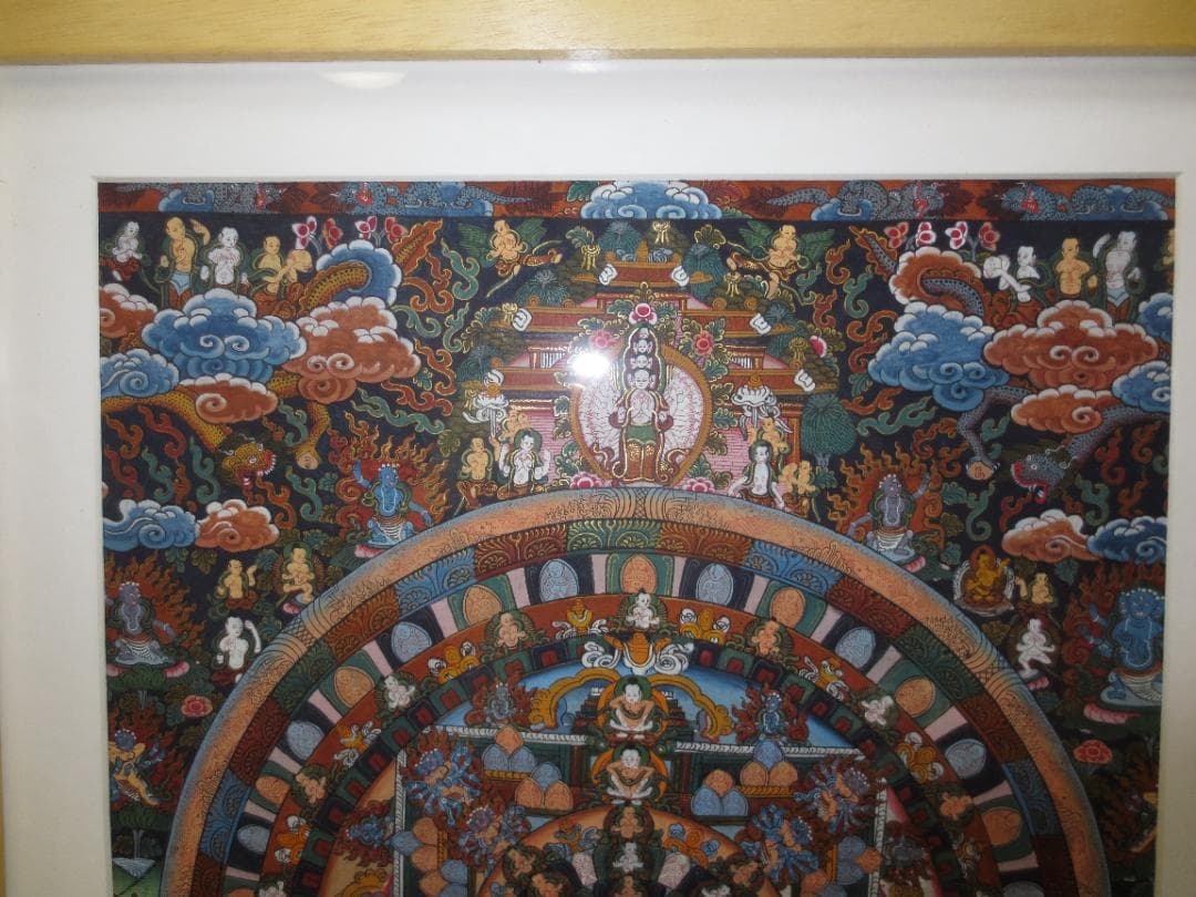 【チベット密教・綿布仏画・仏教美術・仏教絵画】手書き/手描き