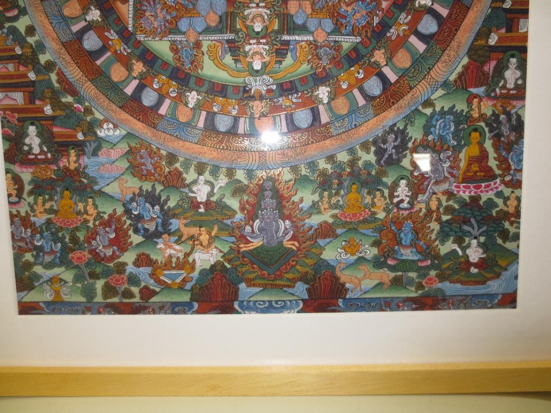 【チベット密教・綿布仏画・仏教美術・仏教絵画】手書き/手描き