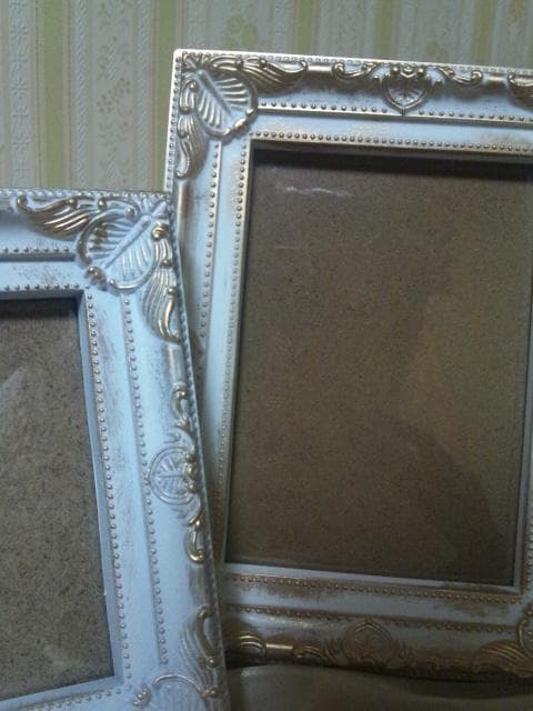 ２個セット★ クラシカル フォトフレーム ＊ホワイト ゴールド b