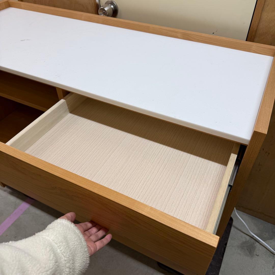 ディノス　堀田木工所　木製キッチンカウンター レンジ台