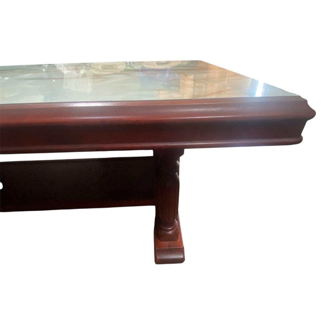 【希少】アンティーク オールド カリモク センターテーブル 大理石調 レトロ