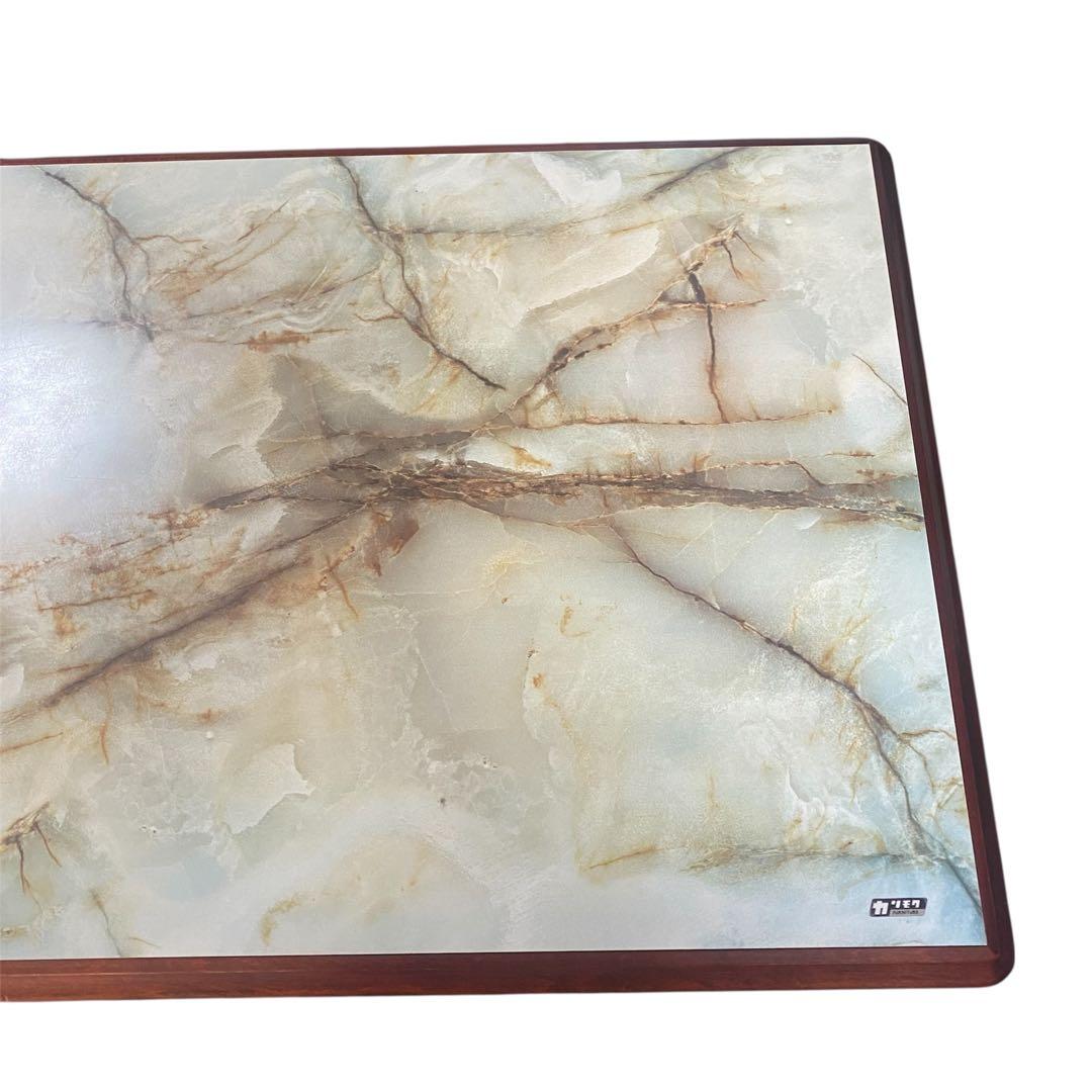 【希少】アンティーク オールド カリモク センターテーブル 大理石調 レトロ