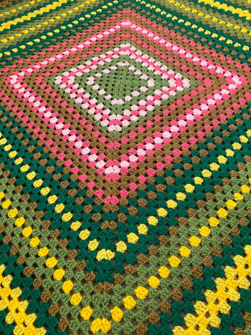 55 /グラニースクエア ブランケット 膝掛け マルチカバー ベッドカバー