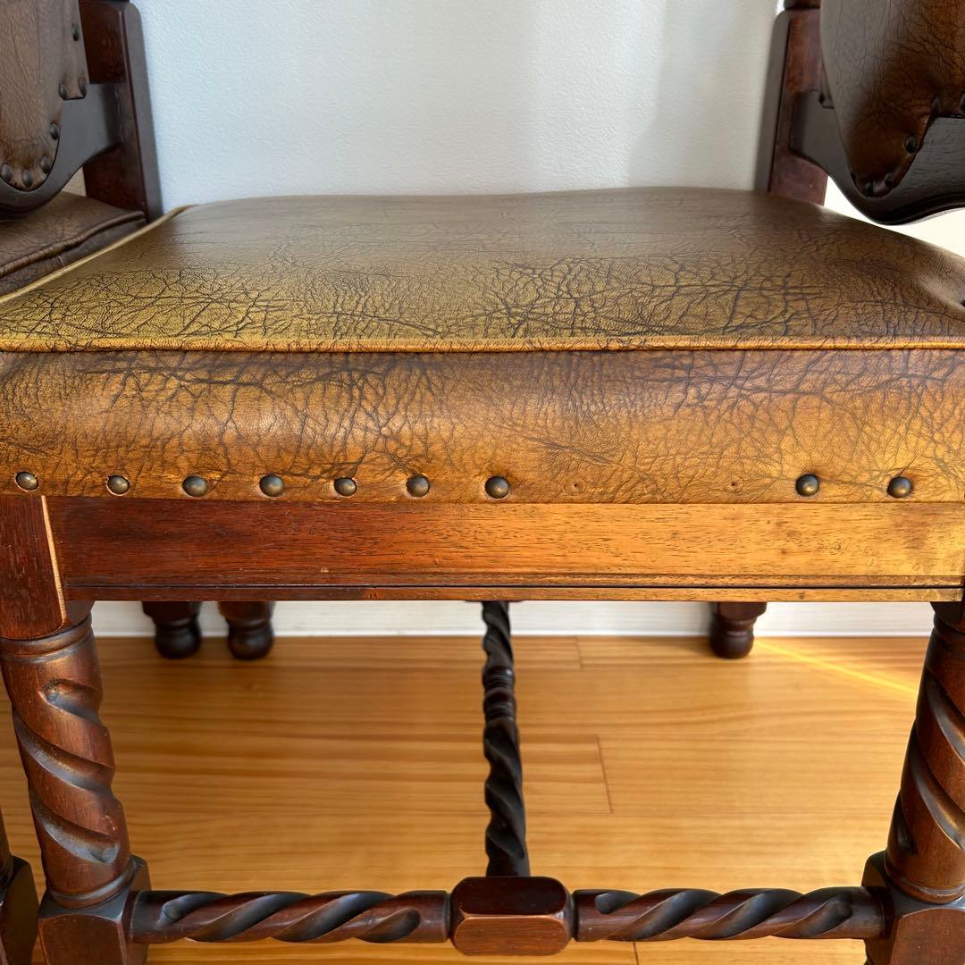 光製作所 Hikari アンティーク 高級ダイニングチェア 木製チェア　2脚