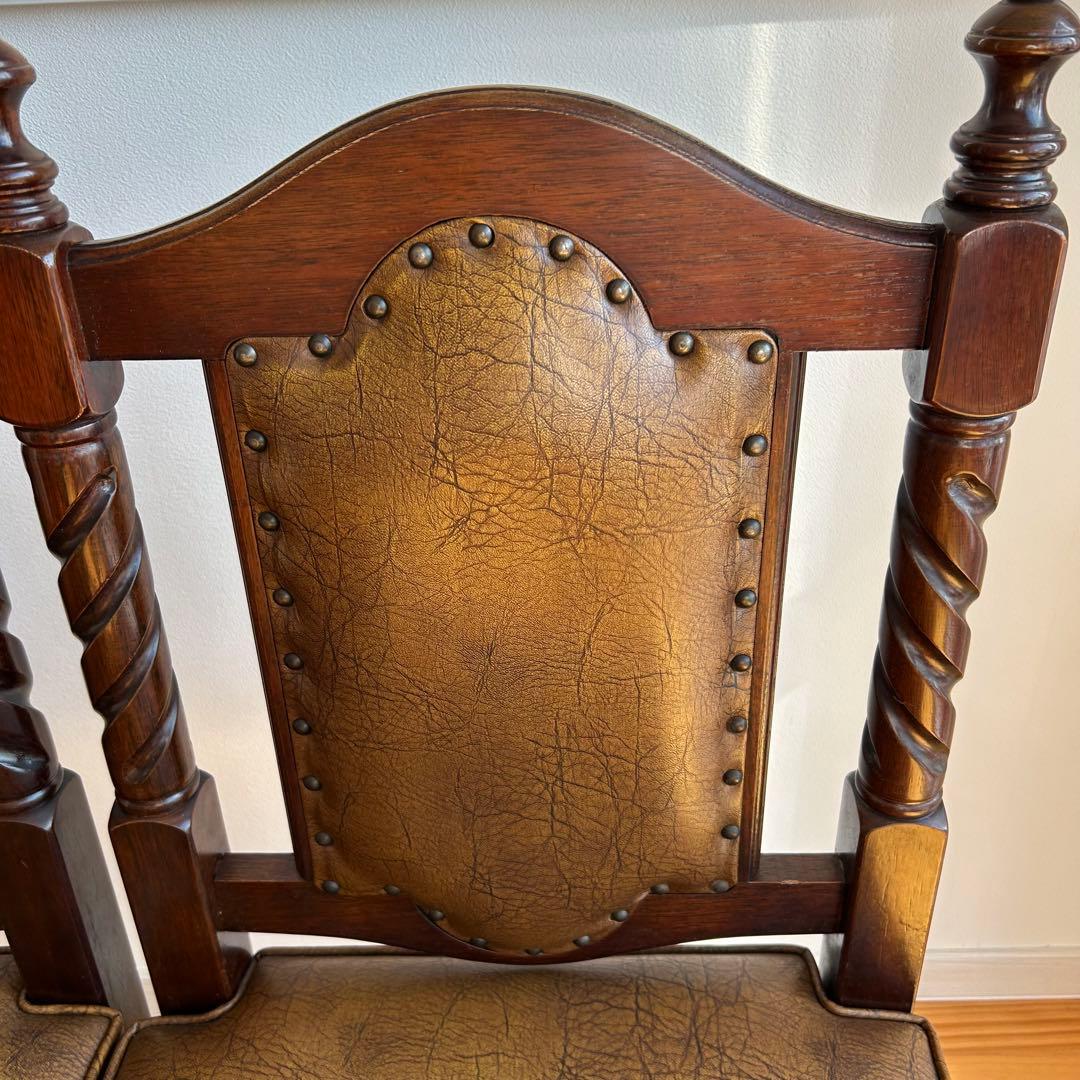 光製作所 Hikari アンティーク 高級ダイニングチェア 木製チェア　2脚