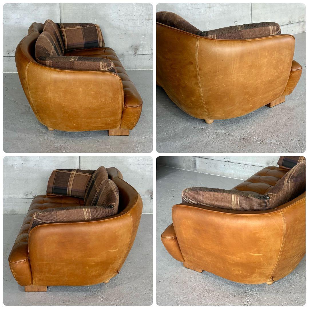 CRASH GATE オピウムソファー オイルレザー 2.5人掛け オゾン脱臭済