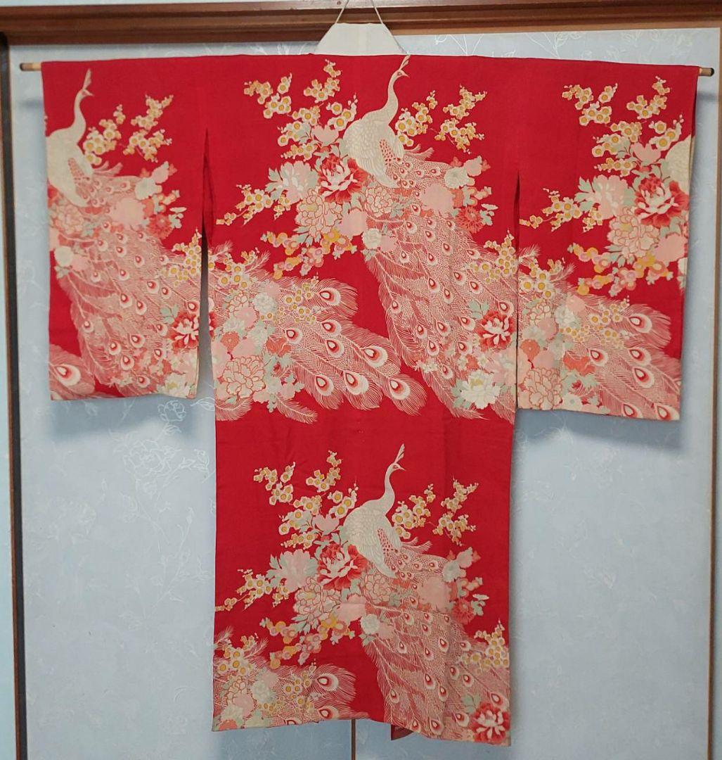 NA62アンティーク着物長襦袢正絹着丈119センチ裄丈58センチ