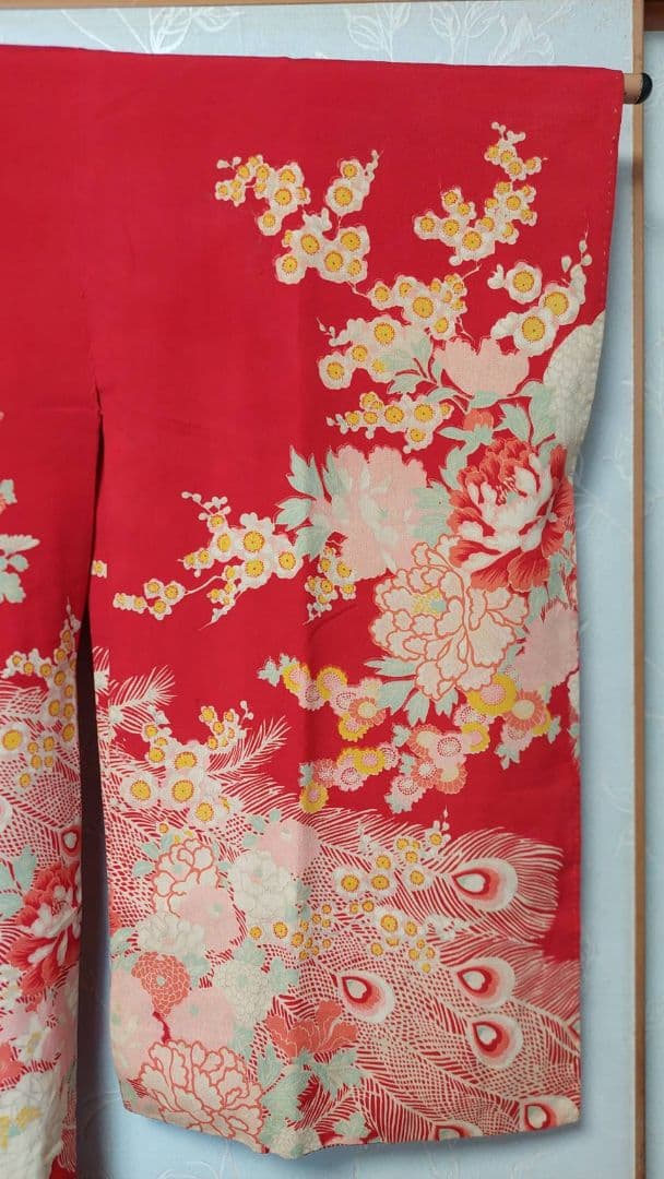 NA62アンティーク着物長襦袢正絹着丈119センチ裄丈58センチ