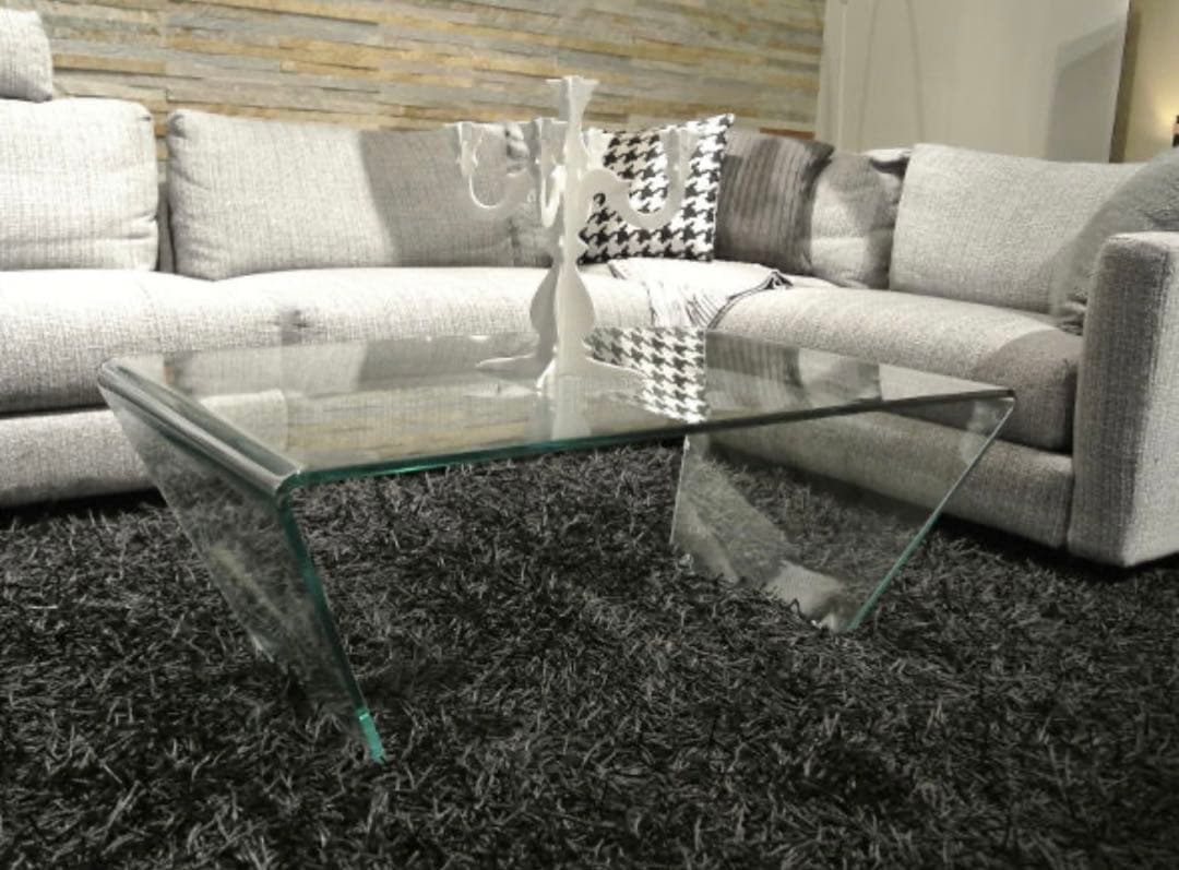 一枚ガラス製　ローテーブル