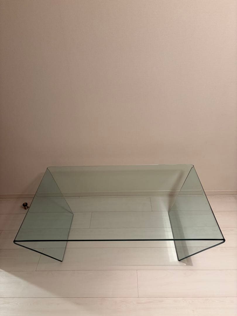 一枚ガラス製　ローテーブル