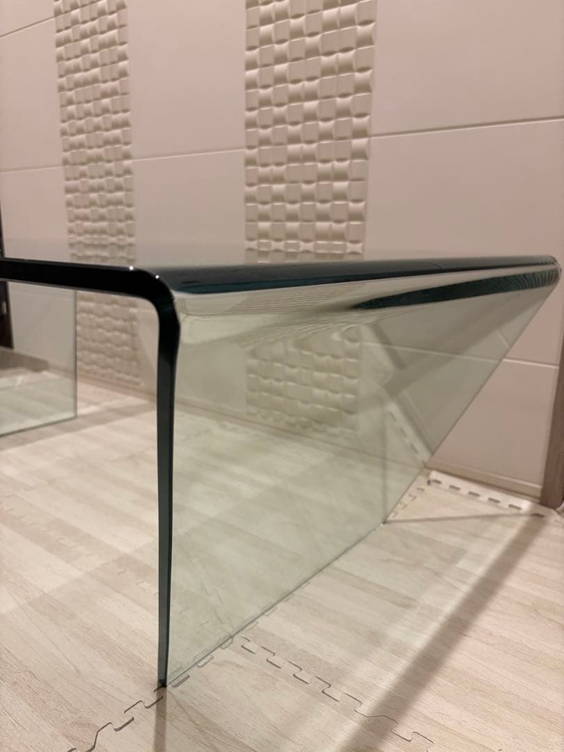 一枚ガラス製　ローテーブル