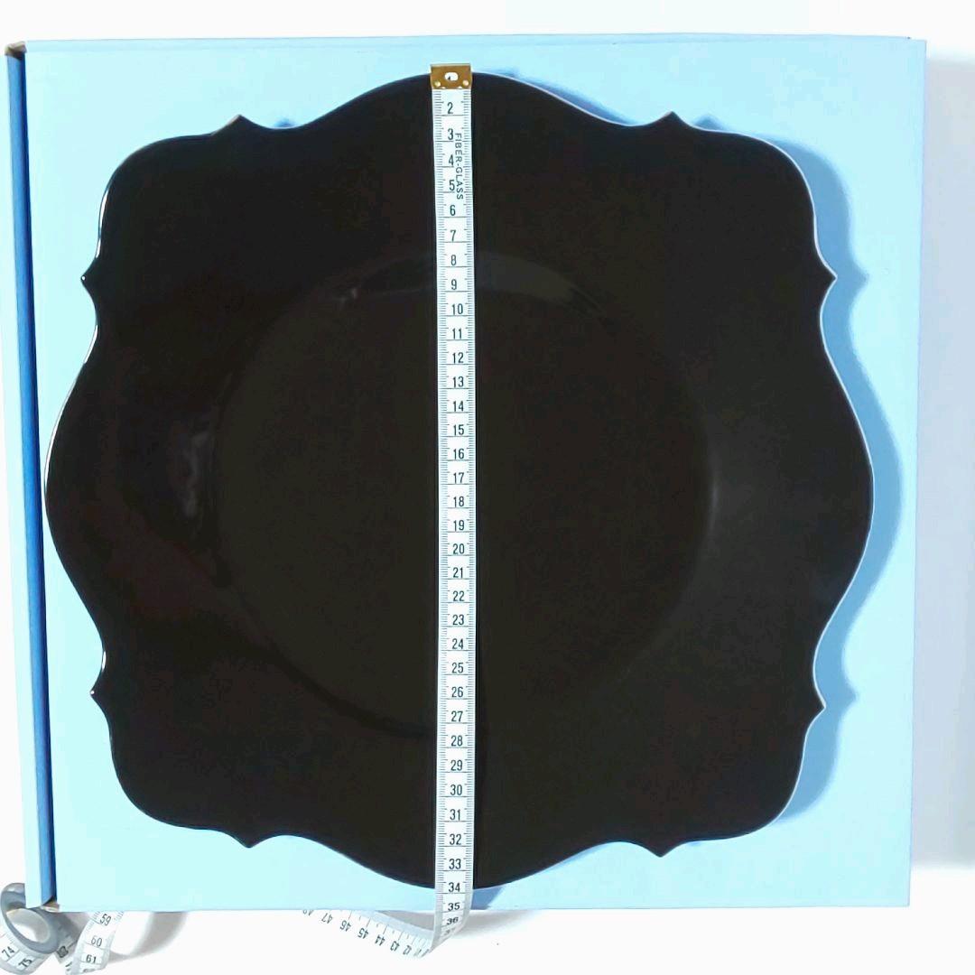  バロック カラー サービスプレート/黒