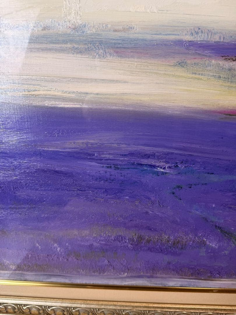 #片山弘明 北の大地 油彩画 額装アート 絵画