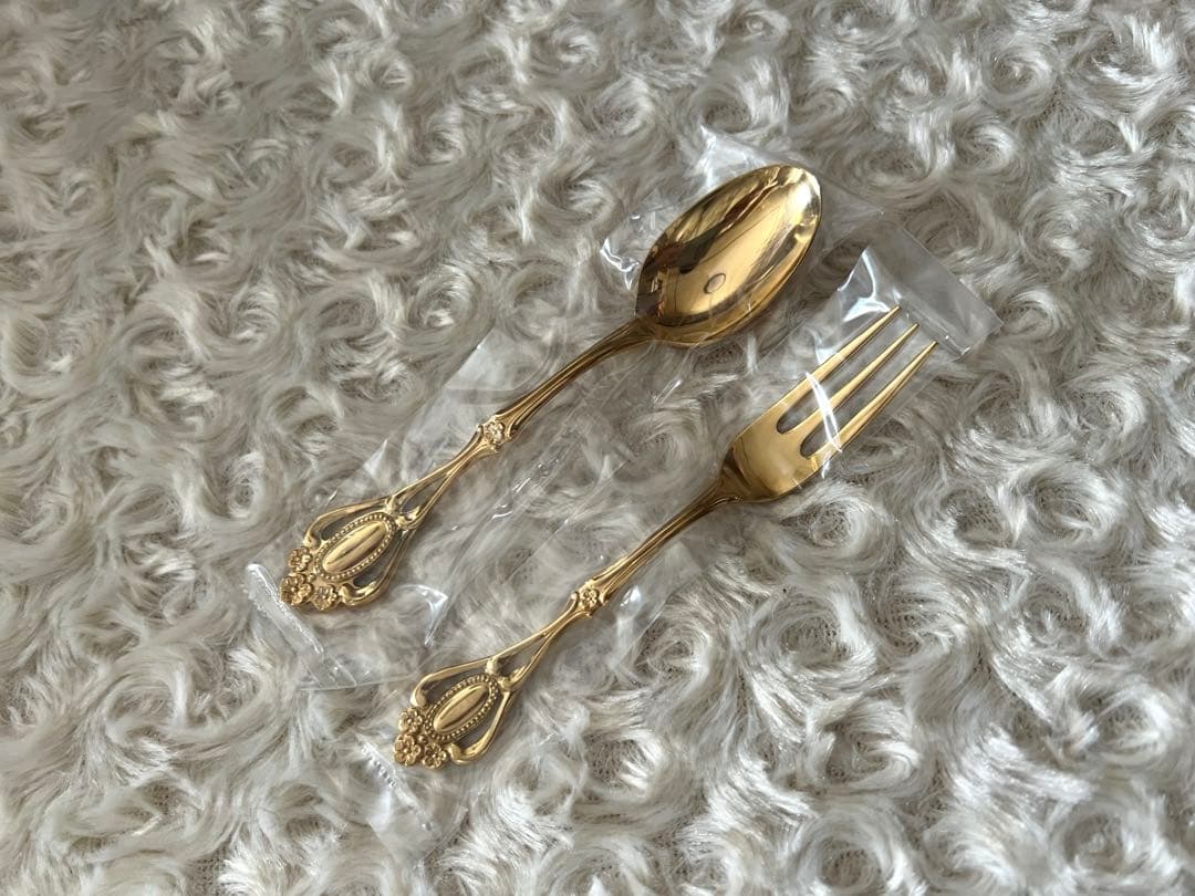ノリタケ　カトラリーセット　クリスティーヌ ゴールド　スプーン＆フォークセット