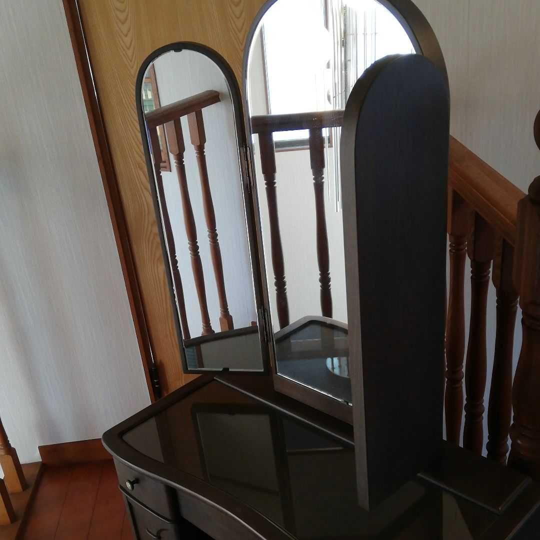 ニレ材のドレッサー＆椅子セット①【ドレッサー本体】