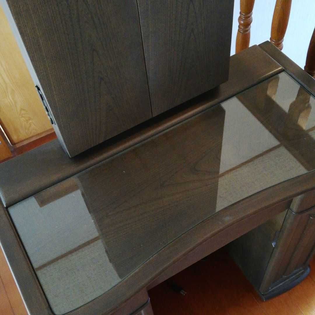 ニレ材のドレッサー＆椅子セット①【ドレッサー本体】