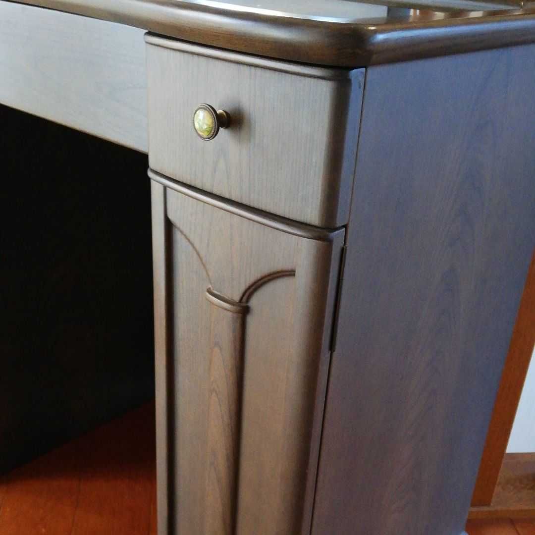 ニレ材のドレッサー＆椅子セット①【ドレッサー本体】