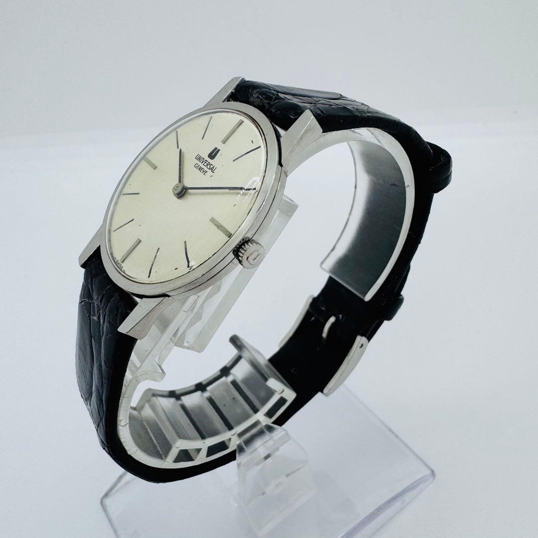 ✨UNIVERSALGENEVE✨ユニバーサルジュネーブ✨シルバー文字盤✨腕時計