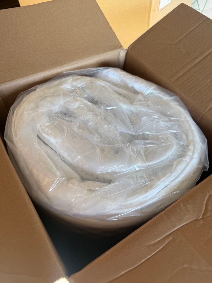 新品　敷布団セット　200cm幅　厚さ15センチ　上層部+下層部　アイボリー