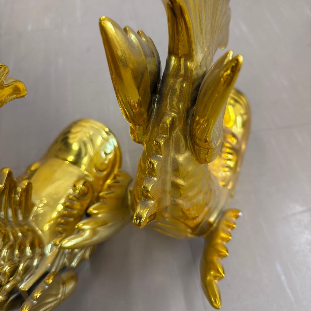 レトロ 陶器製 金のシャチホコ 金鯱 名古屋城 天守閣 守り神 縁起物