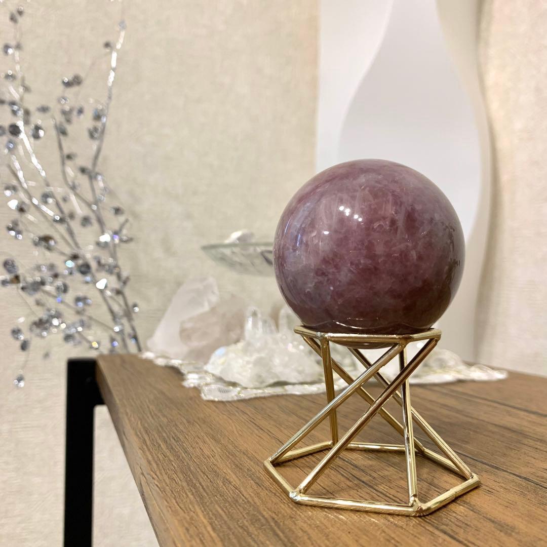 レア！　ラベンダーローズクォーツ　スフィア　マダガスカル産　天然石