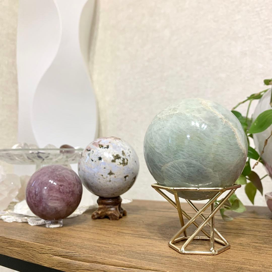 レア！　ラベンダーローズクォーツ　スフィア　マダガスカル産　天然石