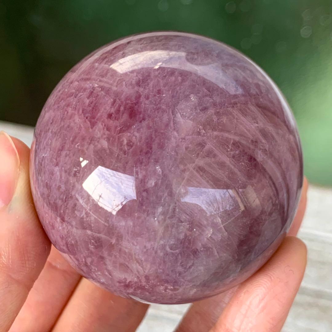 レア！　ラベンダーローズクォーツ　スフィア　マダガスカル産　天然石