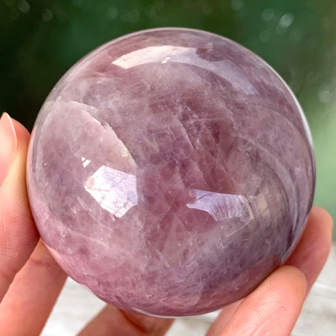 レア！　ラベンダーローズクォーツ　スフィア　マダガスカル産　天然石