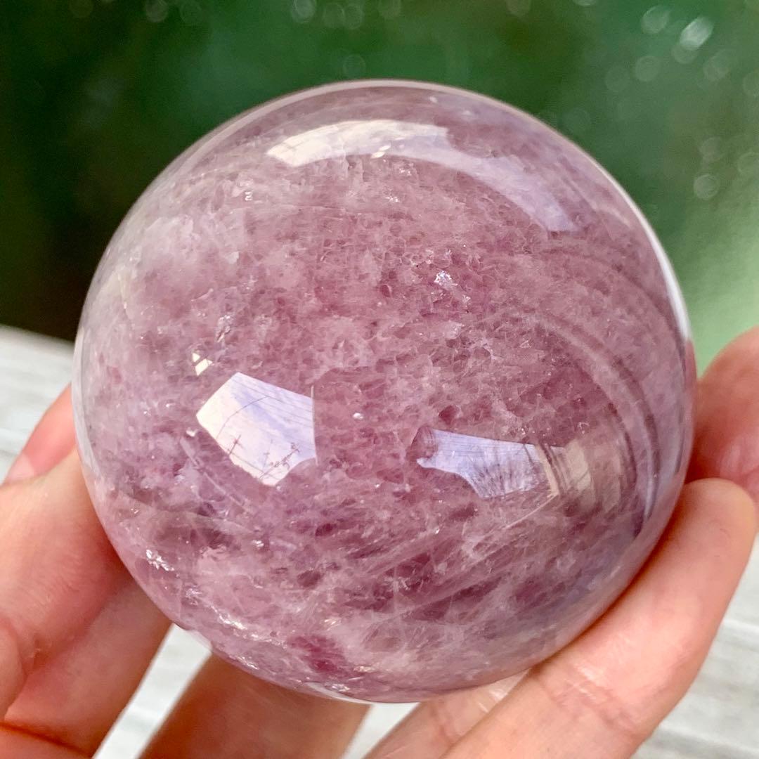 レア！　ラベンダーローズクォーツ　スフィア　マダガスカル産　天然石
