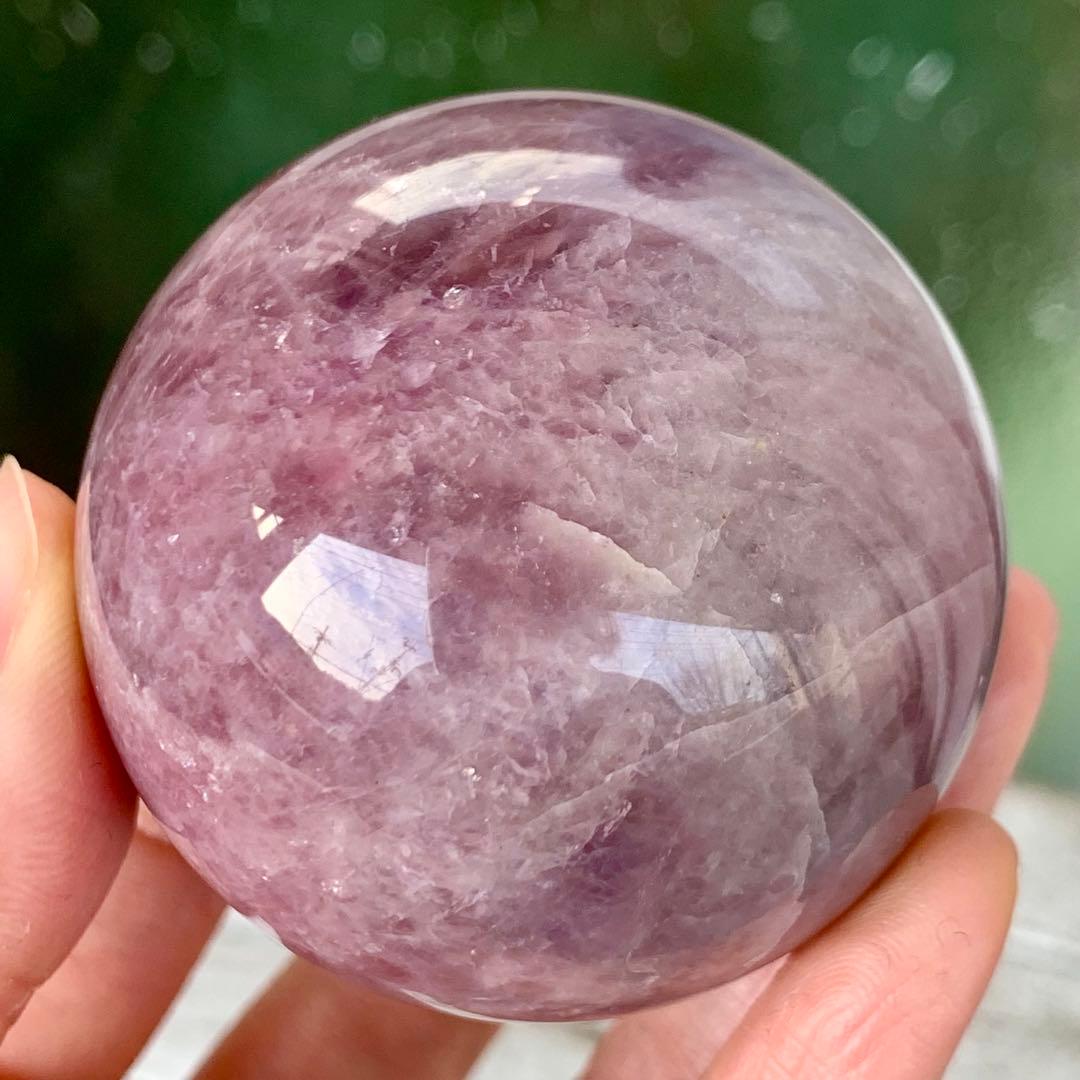 レア！　ラベンダーローズクォーツ　スフィア　マダガスカル産　天然石