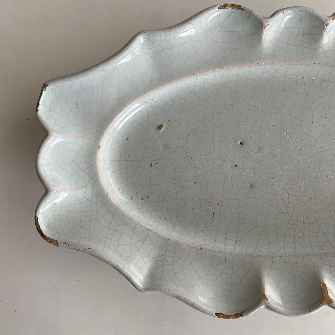 【アンティーク】ムスティエ花リムプレート