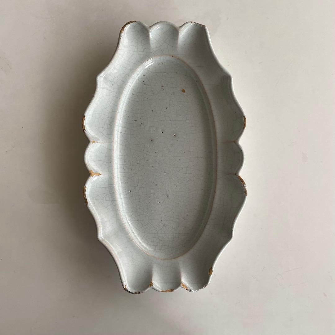 【アンティーク】ムスティエ花リムプレート