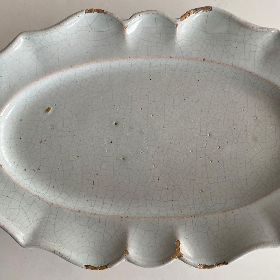 【アンティーク】ムスティエ花リムプレート