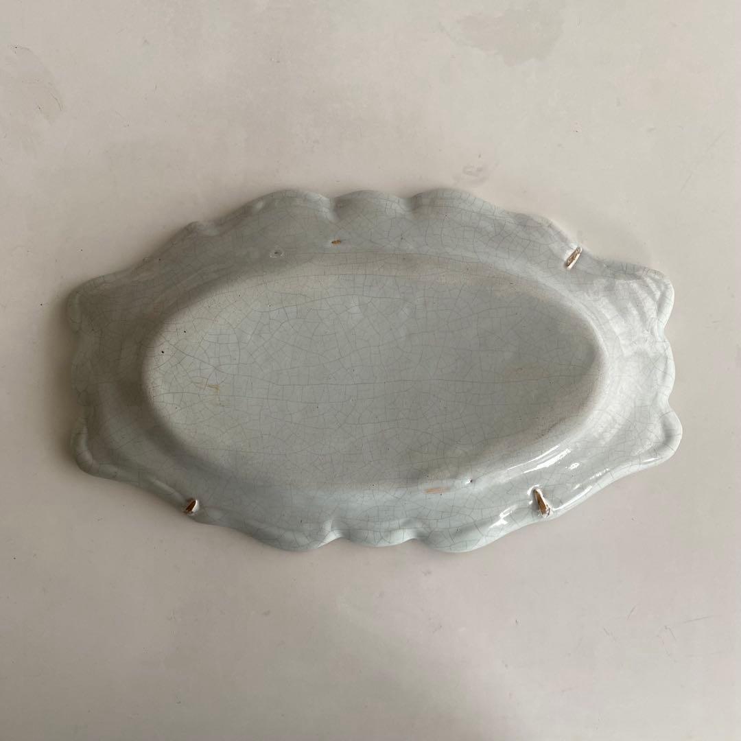 【アンティーク】ムスティエ花リムプレート