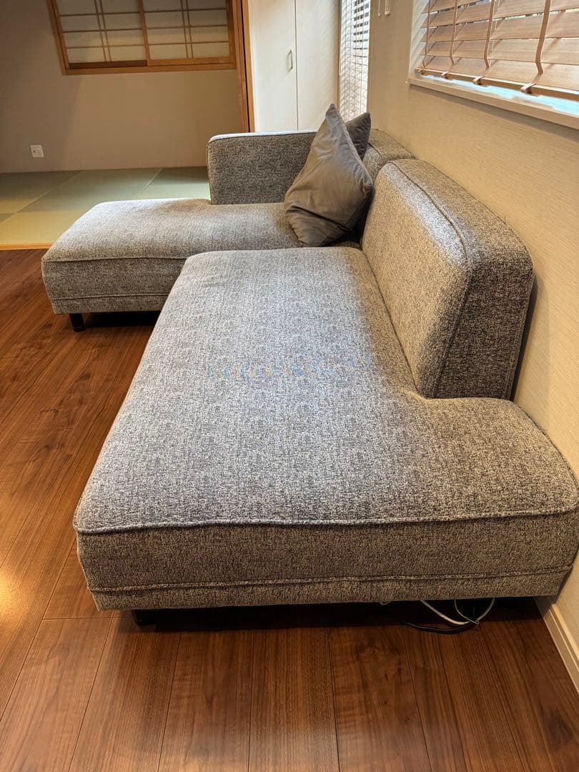 グレー コーナーソファ ファブリック