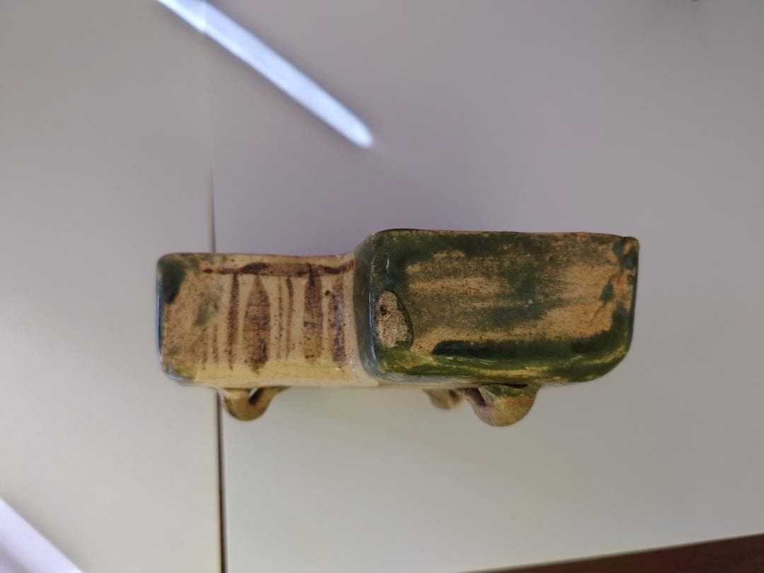 ☆美濃 織部焼☆青織部三環足向付☆桃山時代☆骨董品☆ - メルカリ