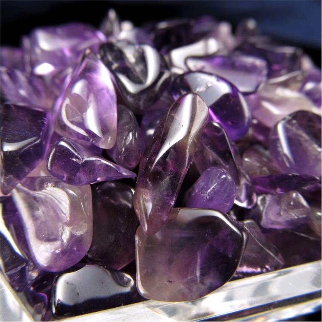 500★特選NEW★愛の守護石♡濃色カラー【良質アメジスト『紫水晶』さざれ】❤