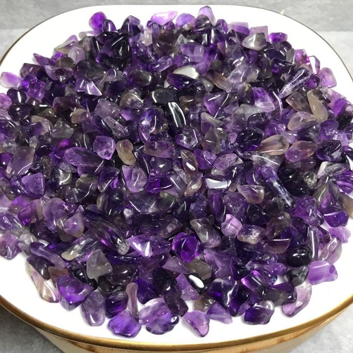 500★特選NEW★愛の守護石♡濃色カラー【良質アメジスト『紫水晶』さざれ】❤