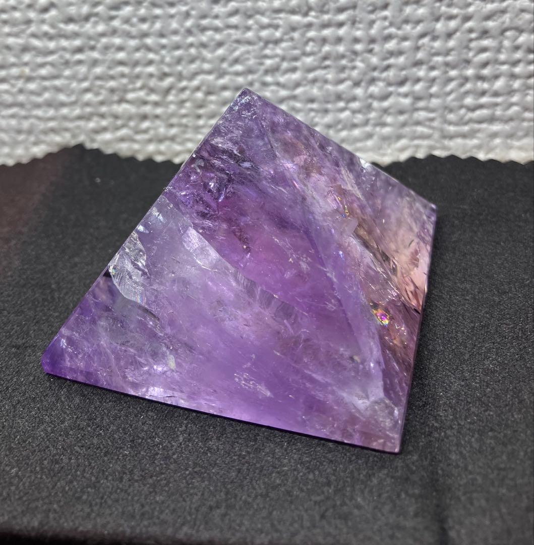 アメジスト たまご型&ピラミッド型　　2個セット