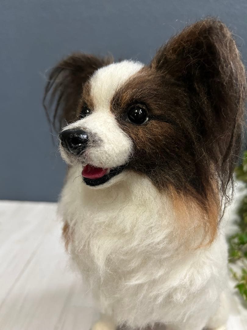 羊毛フェルト　オーダー　パピヨン